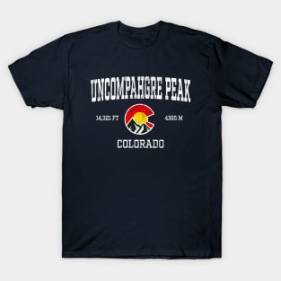 Uncompahgre Peak Colorado 14ers Vintage Athletic Mountains T-Shirt